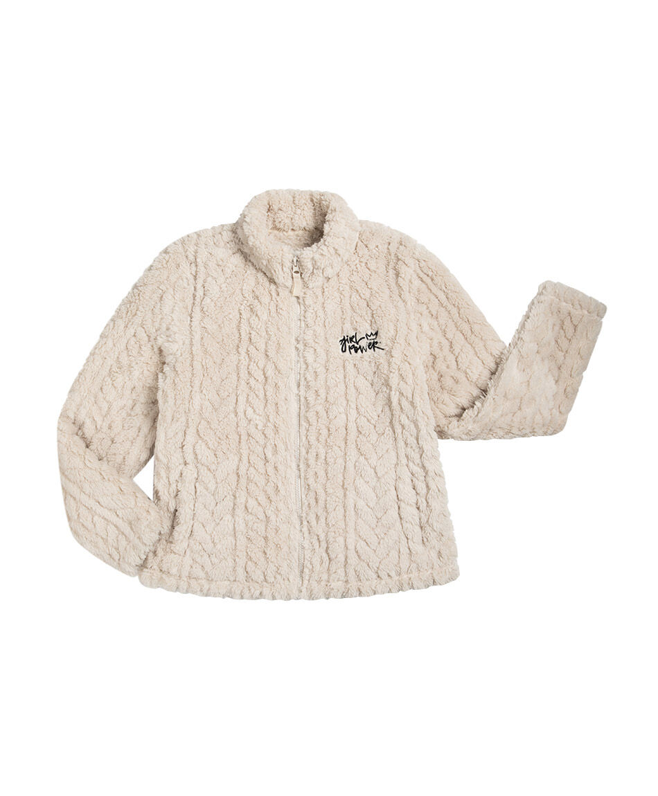 Poler&oacute;n ni&ntilde;a  sherpas trenzado white