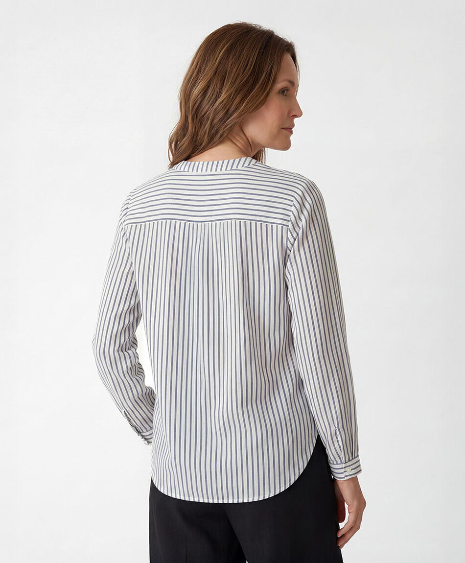 Camisa mujer rayas cuello mao