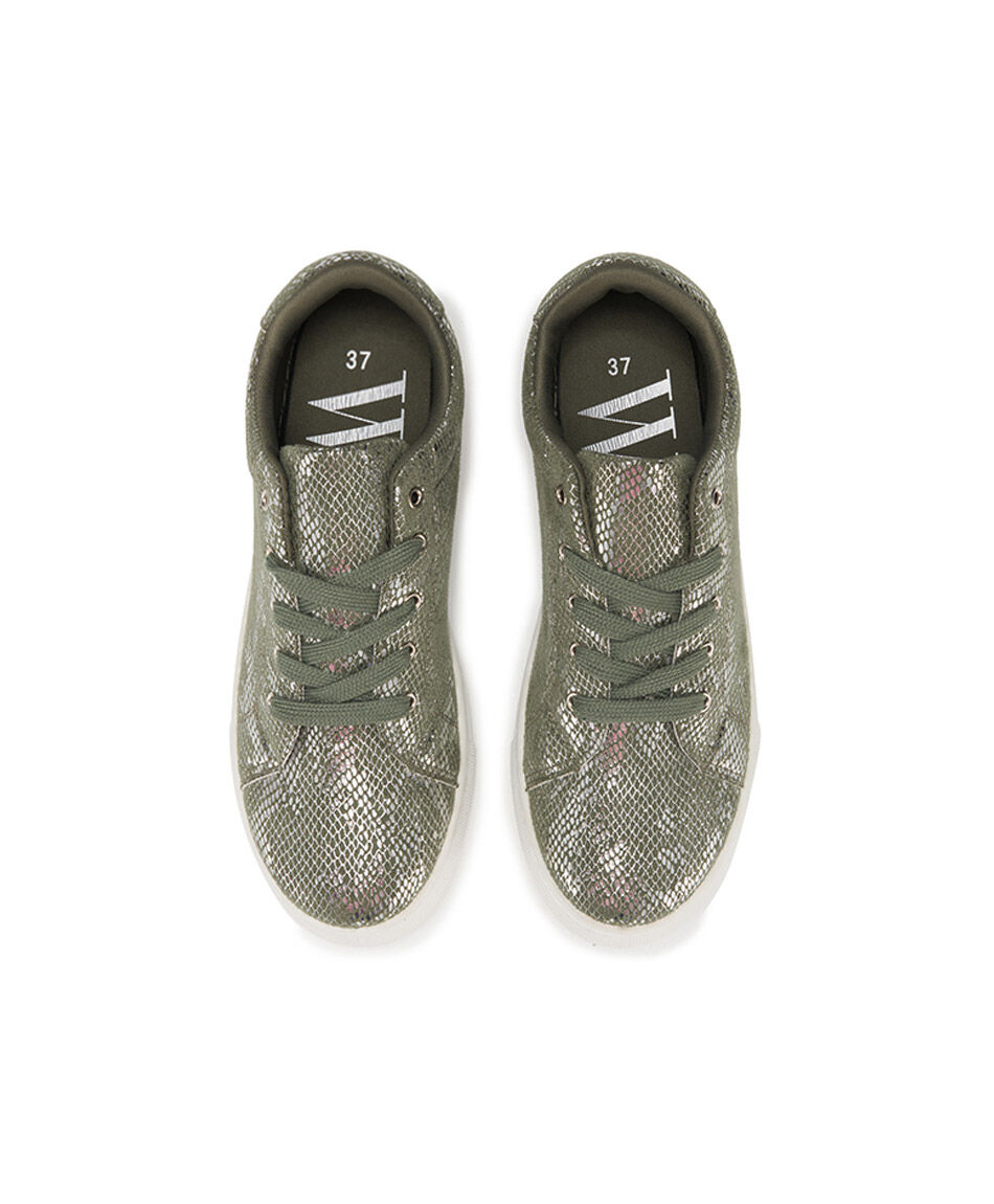 Zapatilla mujer menta silver