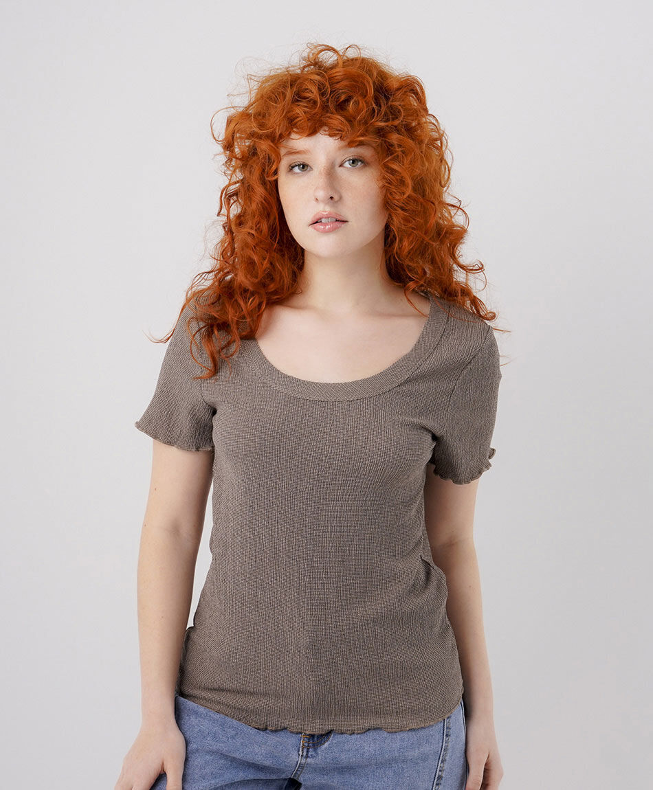 Remera mujer textura vichi