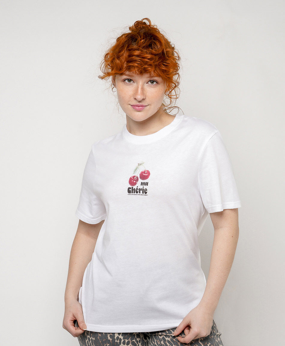 Remera mujer cerezas
