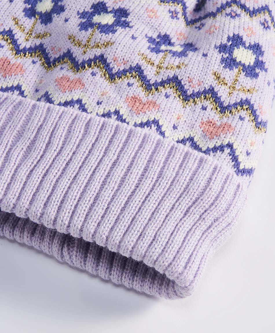 Gorro infantil flores