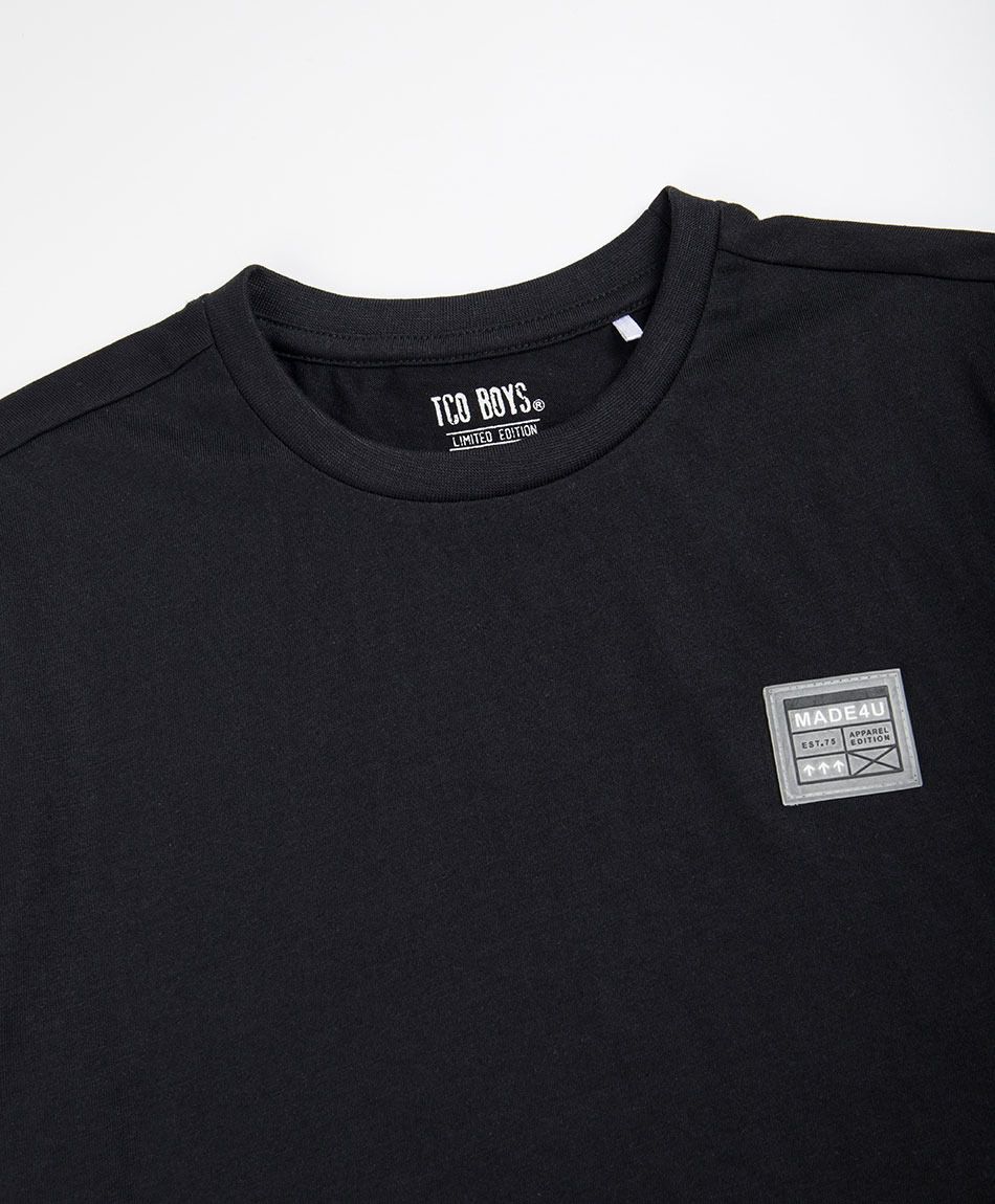 Remera nino basica negra