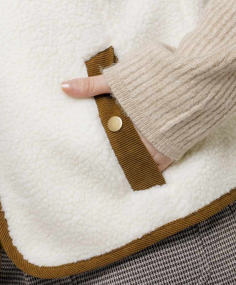 Buzo mujer sherpa sin mangas