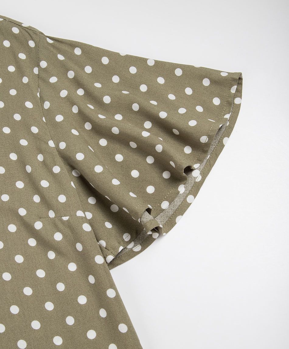 Camisa mujer lunares mangas vuelos