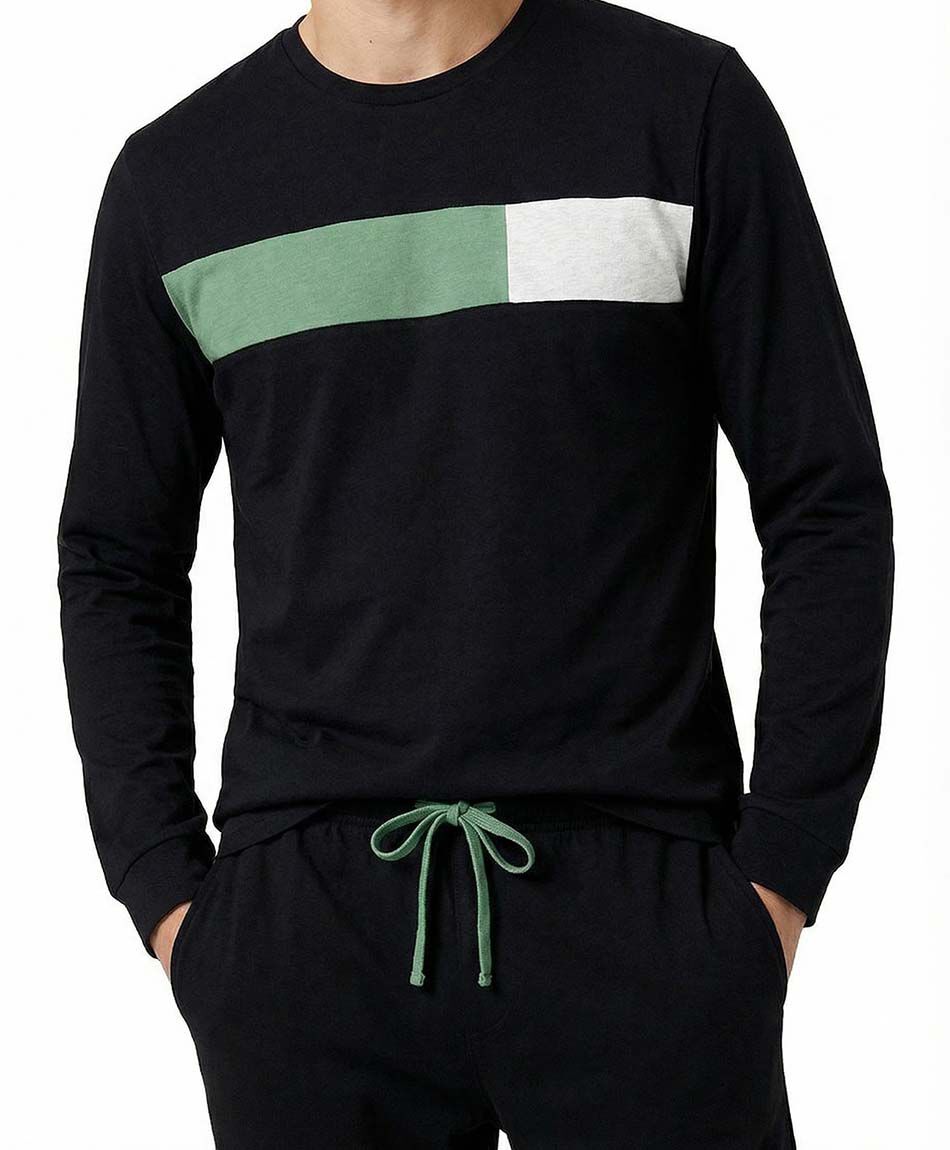 Pijama hombre l&iacute;nea bicolor