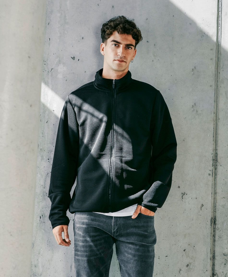 Campera hombre cierre completo negro