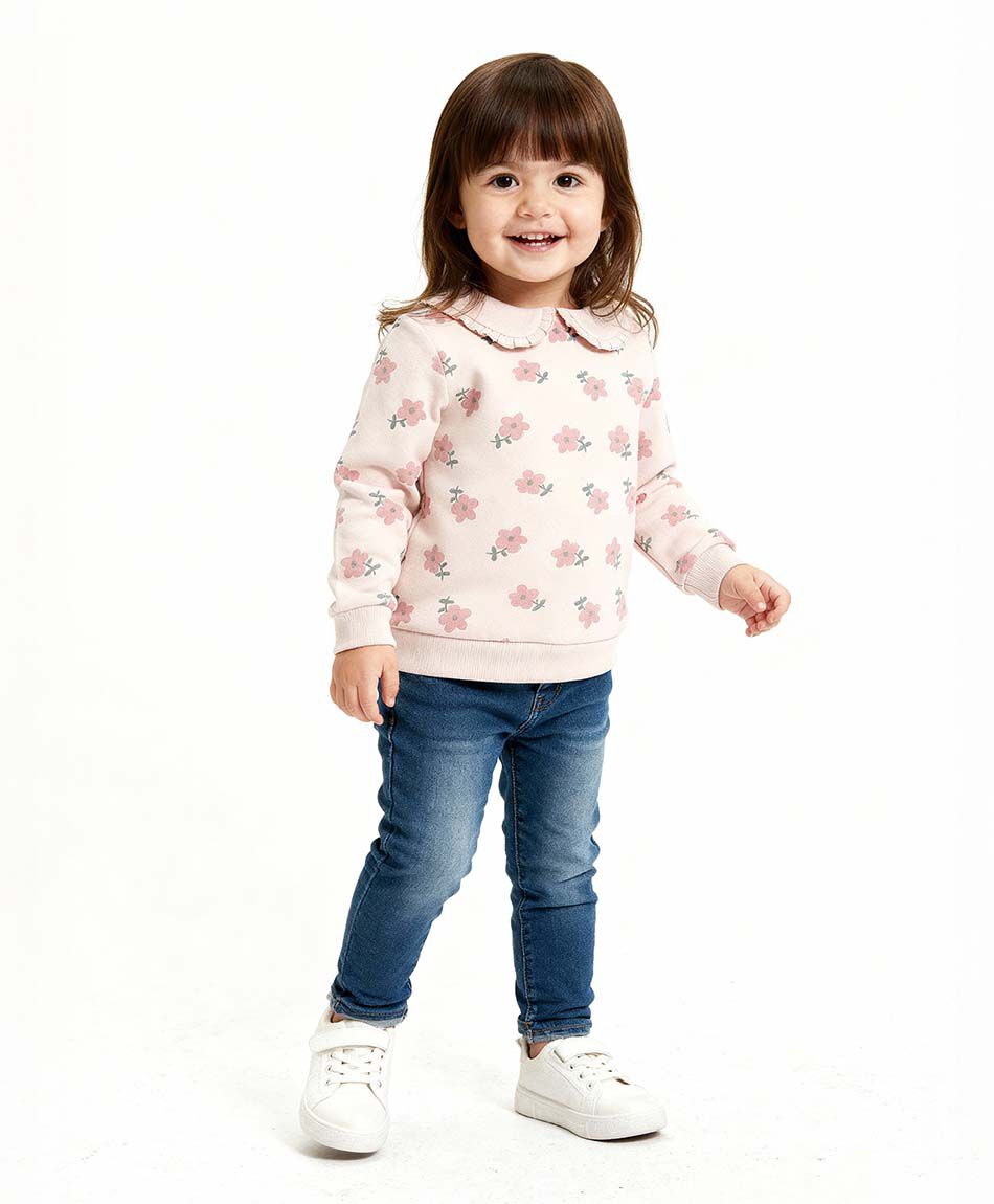 Buzo beb&eacute; dise&ntilde;o florcitas