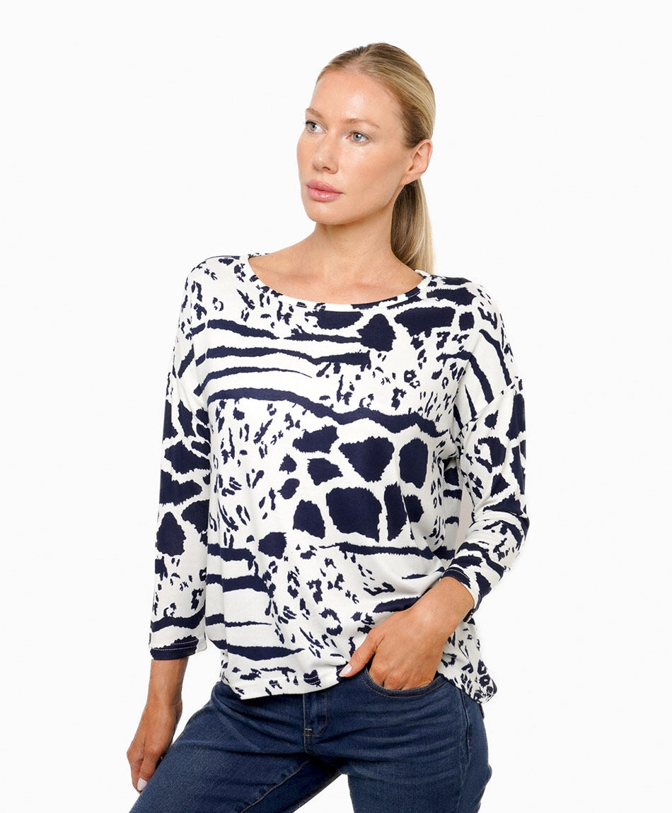 Remera mujer lanosa blanca