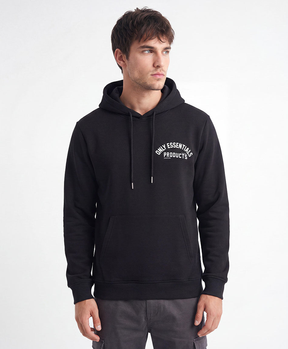 Buzo hombre doble estampado essentials