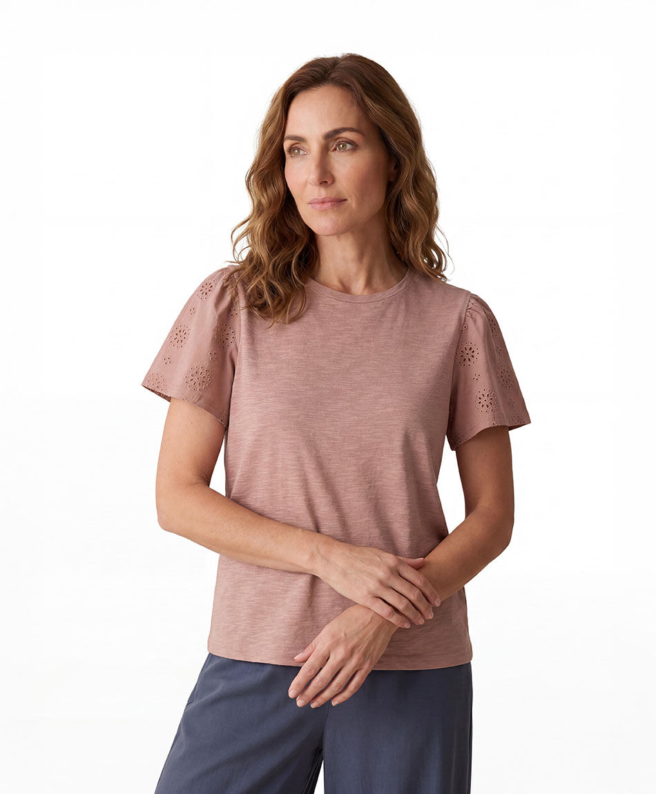 Remera mujer manga globo