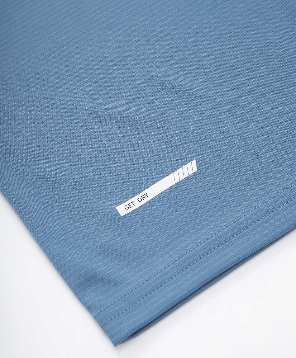 Polera deportiva hombre lisa azul
