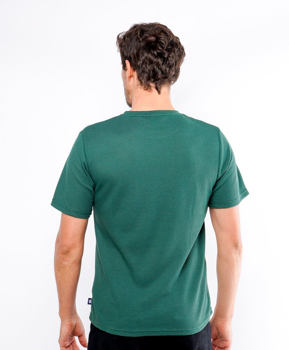Remera hombre waffle verde