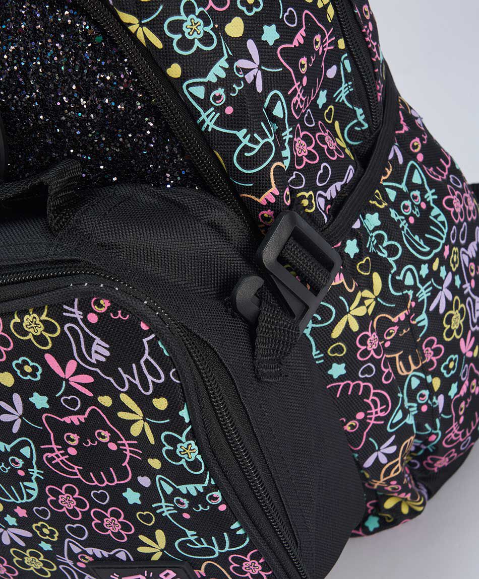 Pack mochila y accesorios escolar gatos