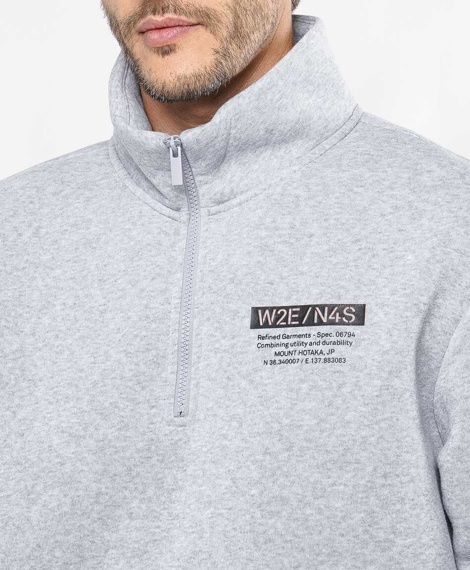 Buzo hombre mini print medio cierre