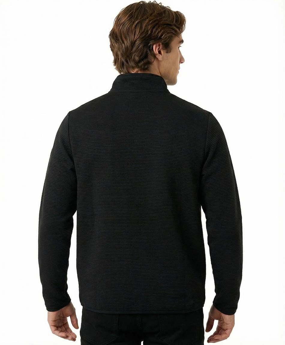Campera hombre cierre completo negro