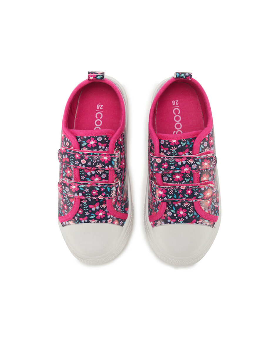 Zapatilla infantil (24 a 29) floreada
