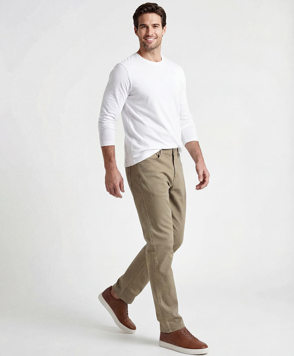 Pantalon hombre estilo vintage brown