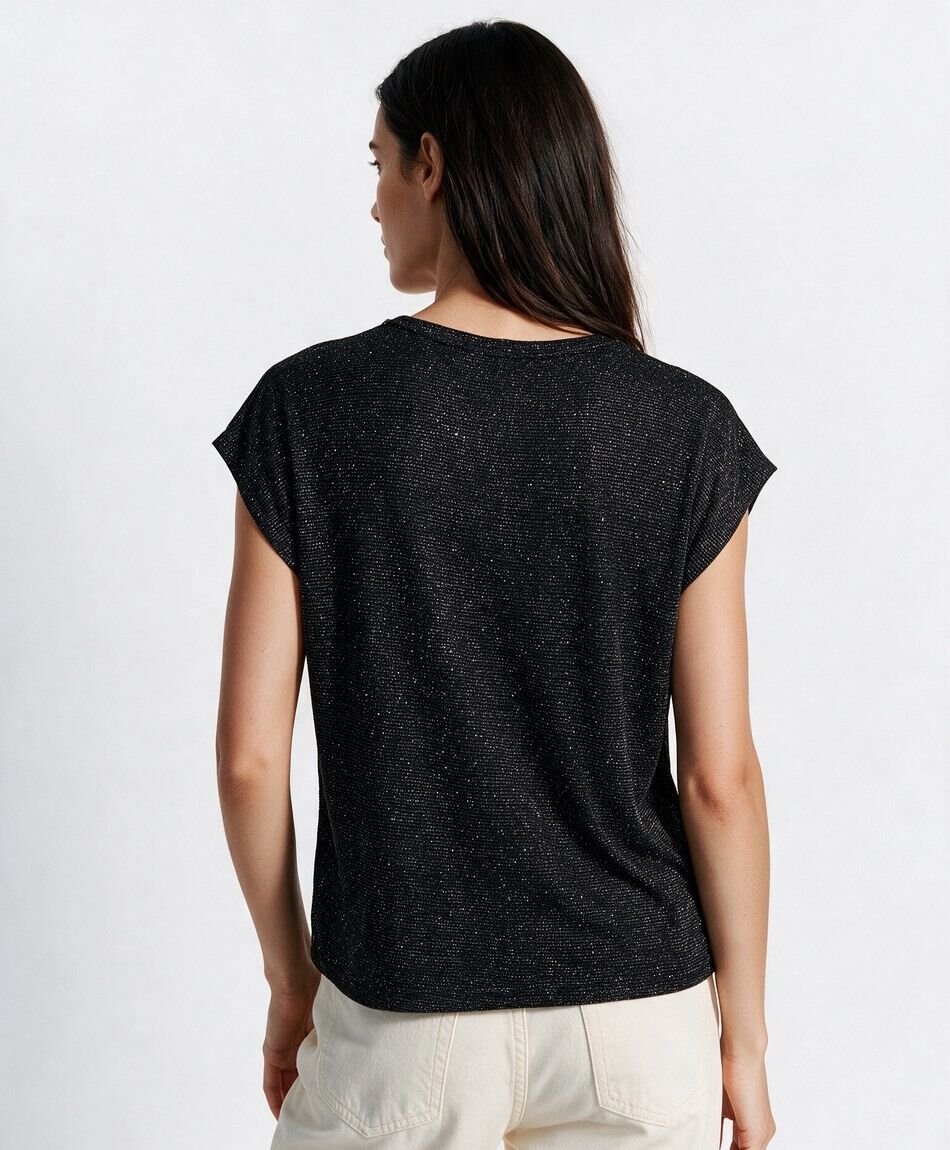 Remera mujer brillos