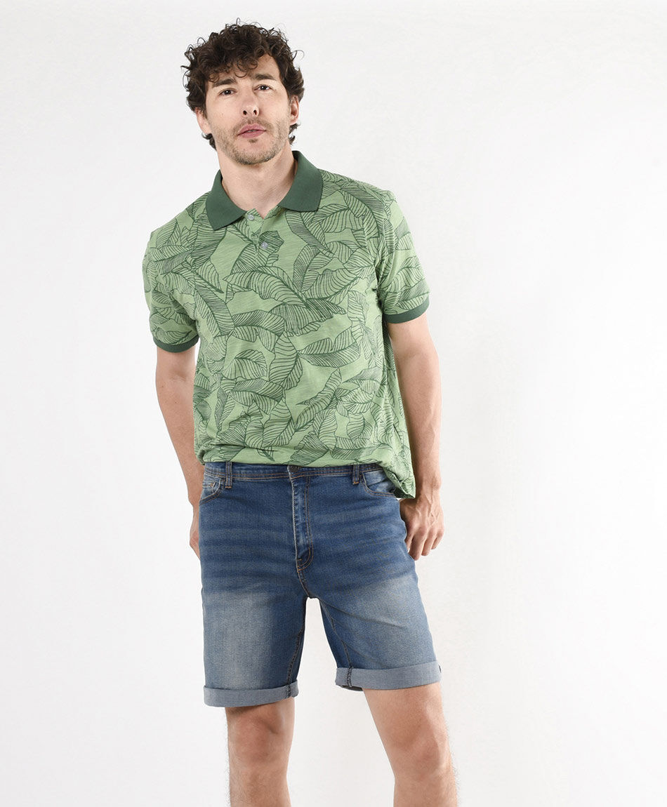 Short hombre denim desgastado