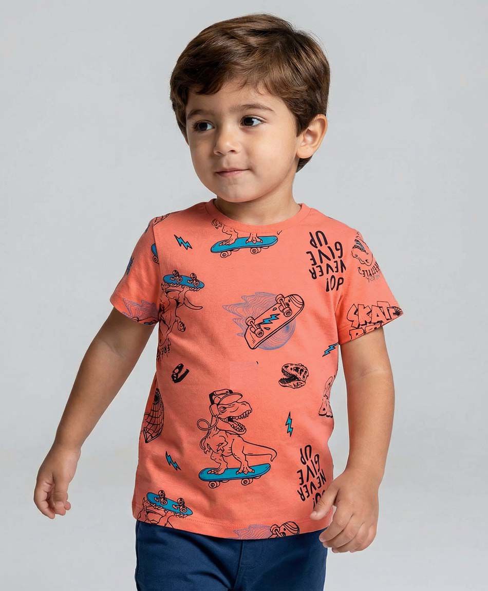 Remera beb&eacute; dinosaurio skater