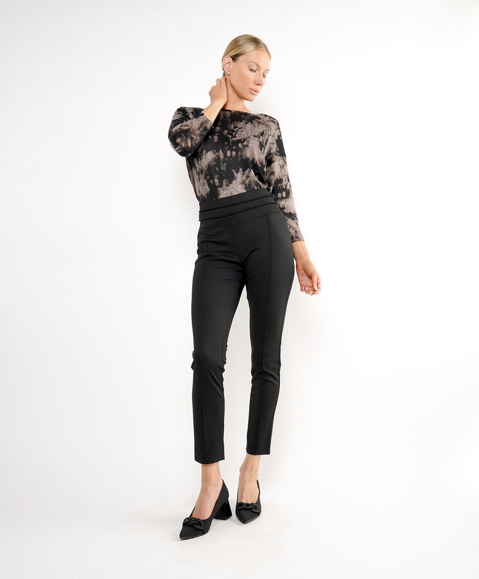 Pantal&oacute;n mujer tiro alto black