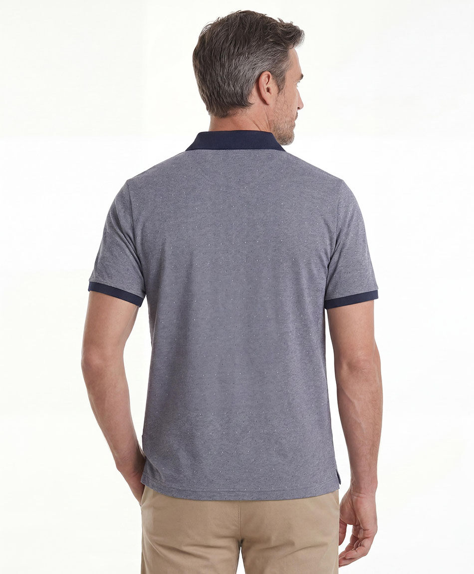 Remera hombre polo cuello azul