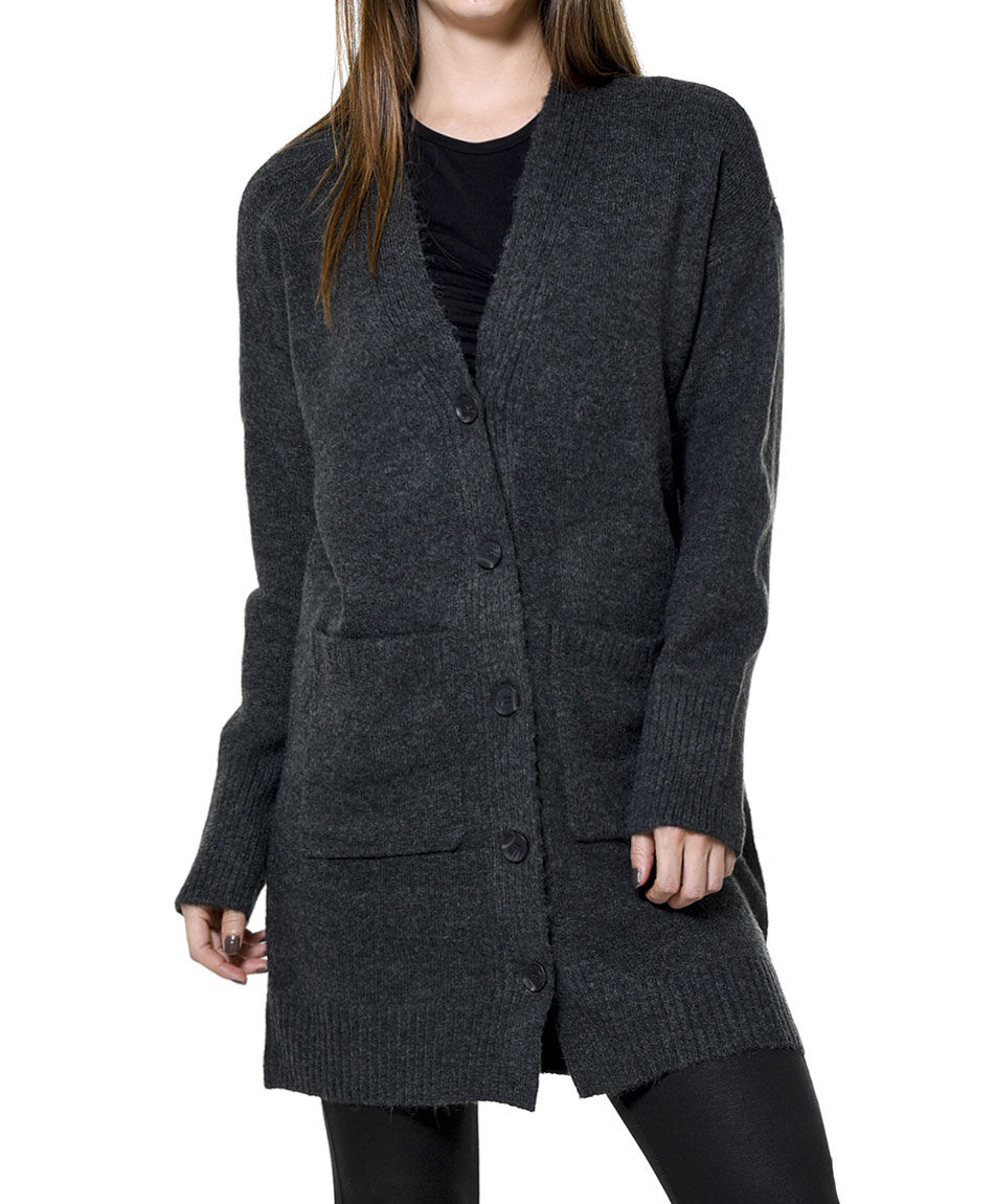 Cardigan bolsillos parche