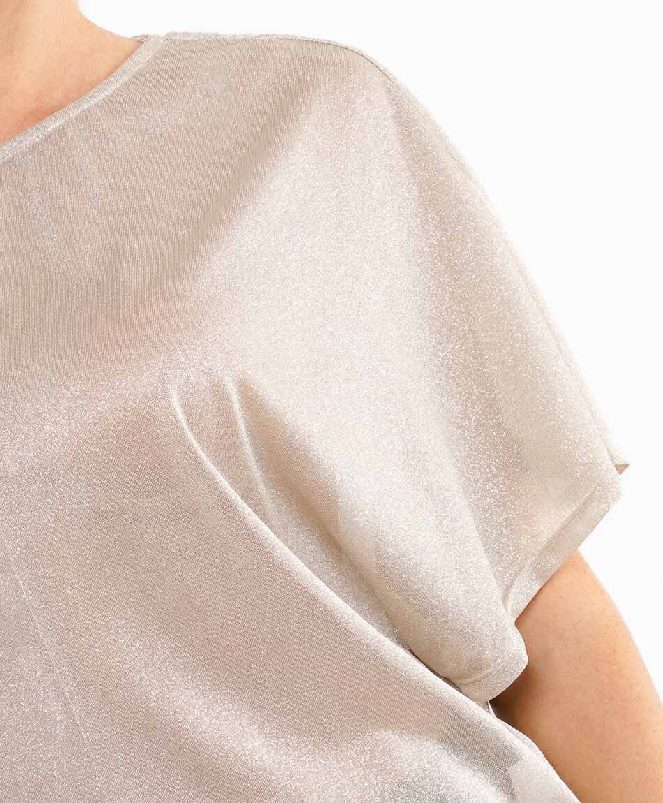 Remera mujer capa brillante lisa