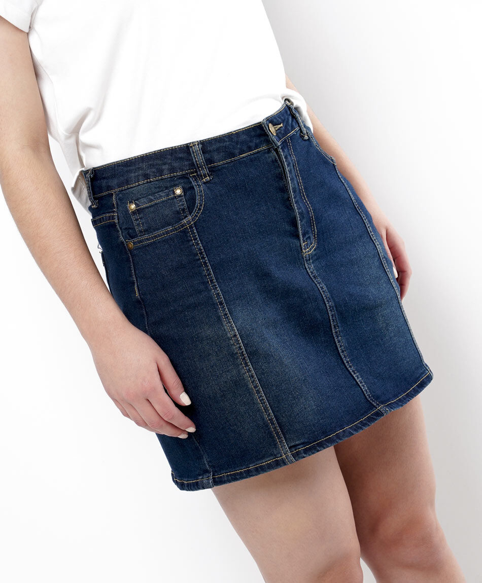 Pollera mujer denim cortes