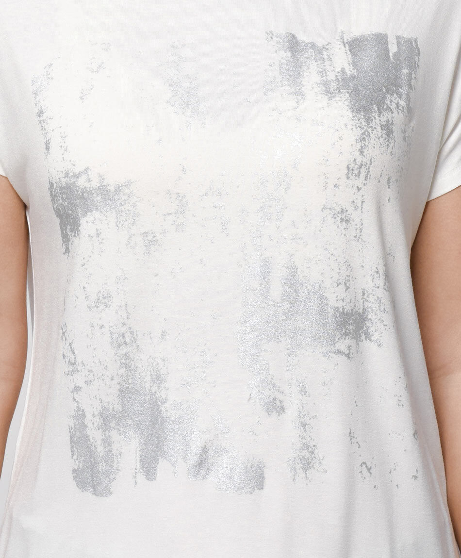 Remera mujer print foil