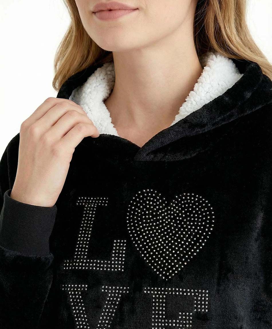 Bata mujer oversize black