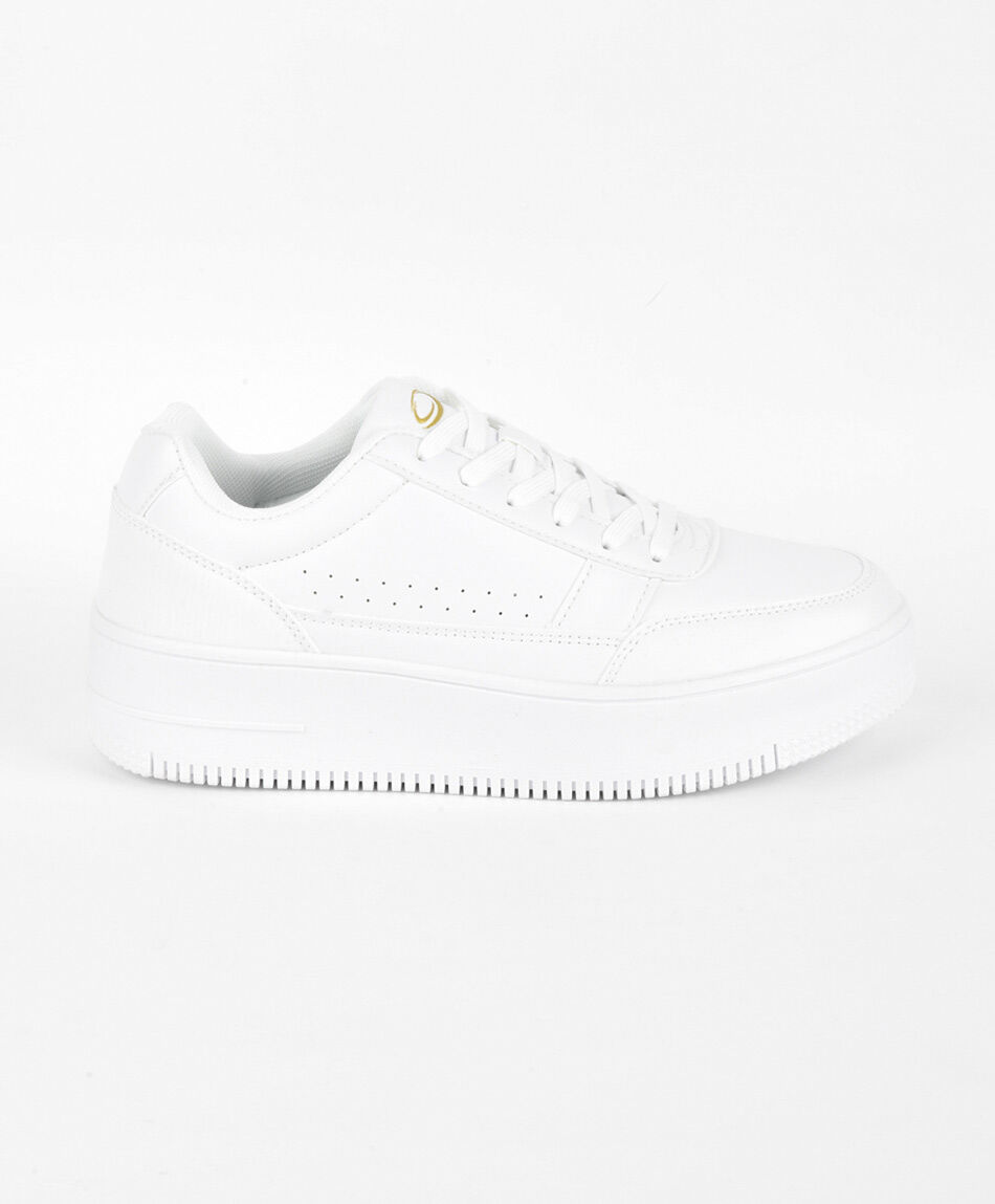 Zapatilla mujer blanca plataforma