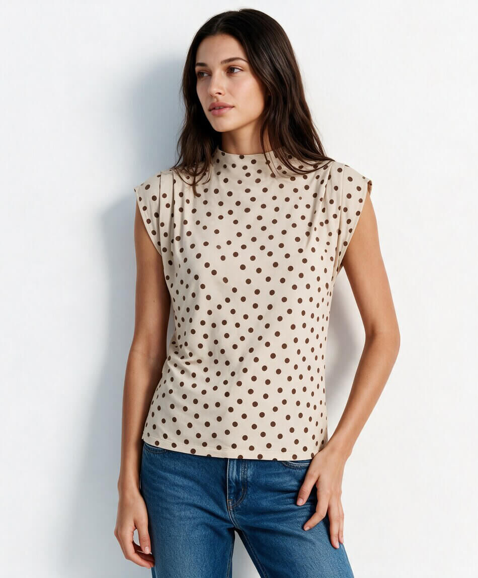 Remera mujer elegante puntos