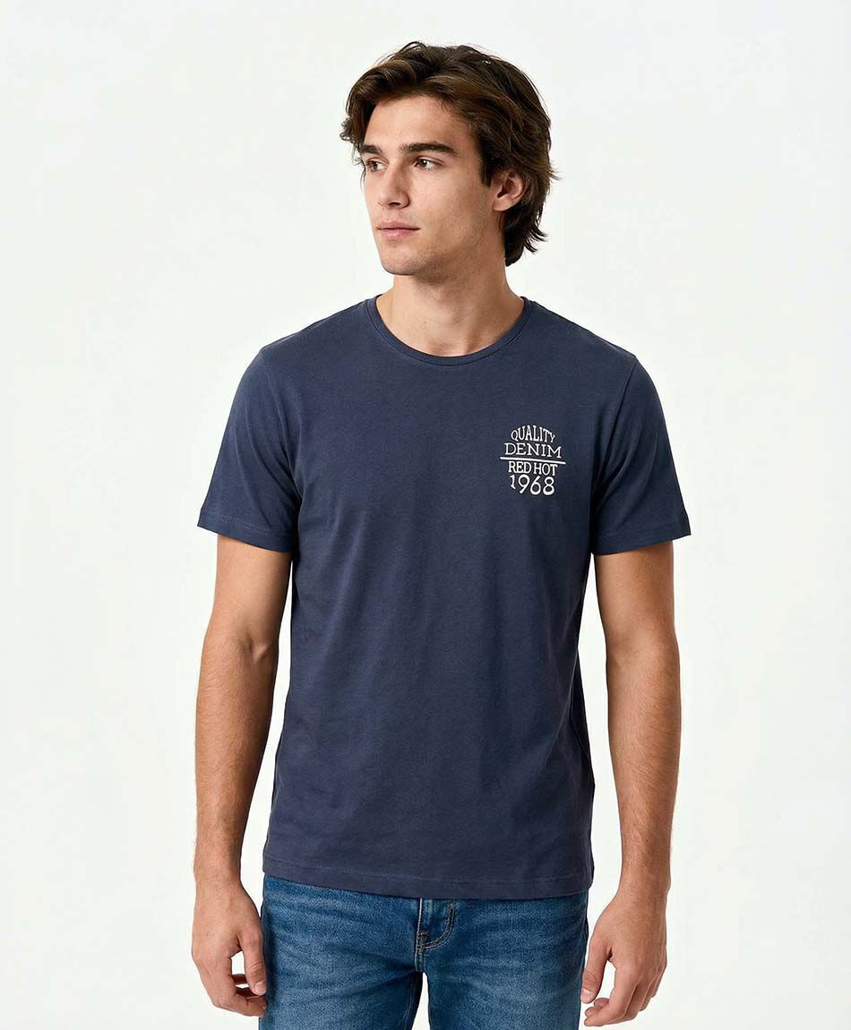 Remera hombre estampado blue 1968