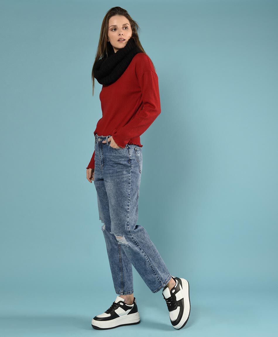 Jeans tiro alto
