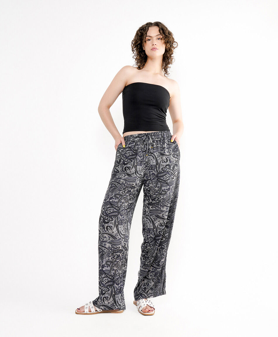 Pantal&oacute;n mujer estampado paisley