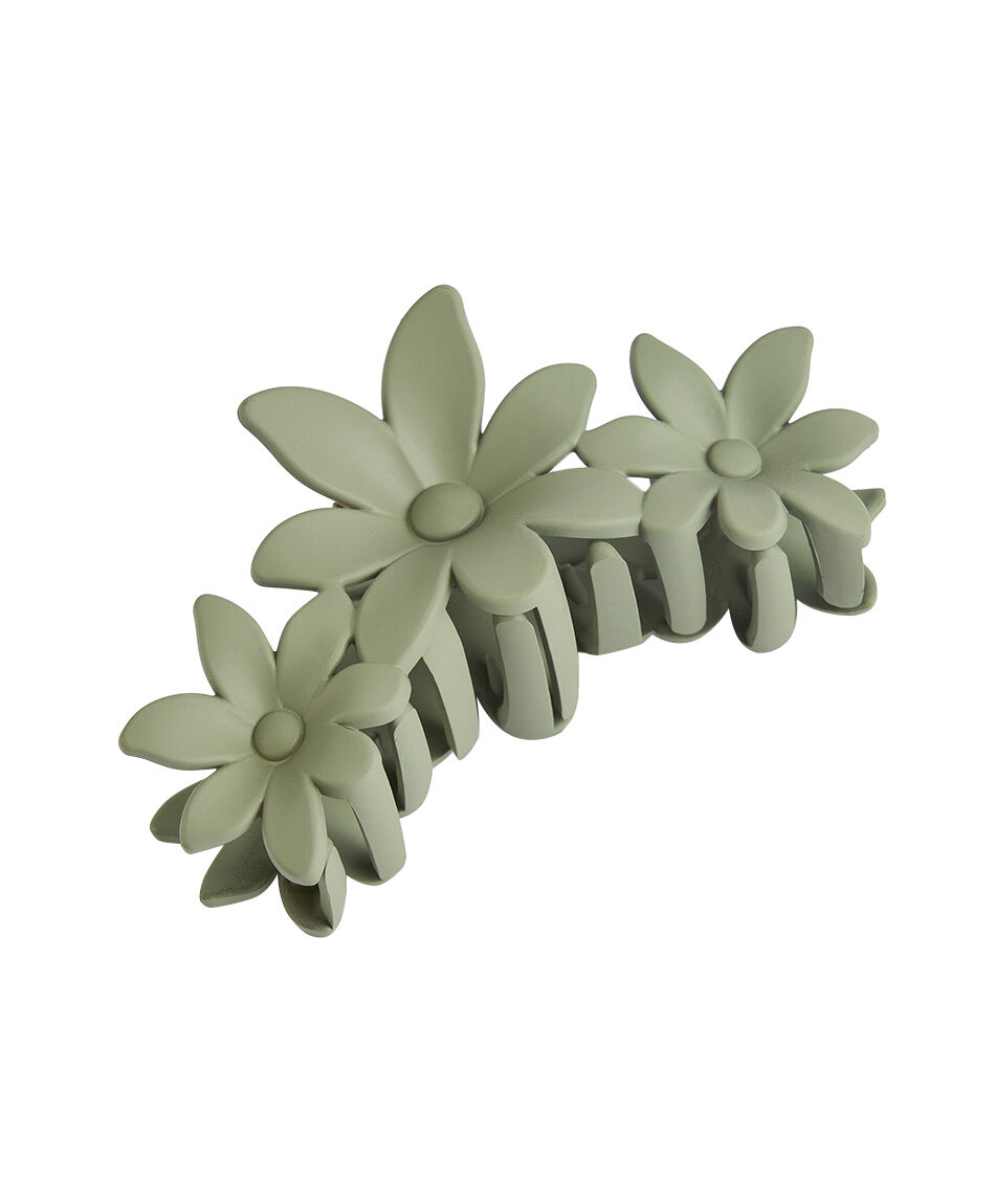 Traba mujer flores verde