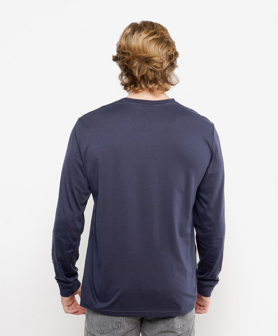 Remera hombre lisa manga larga