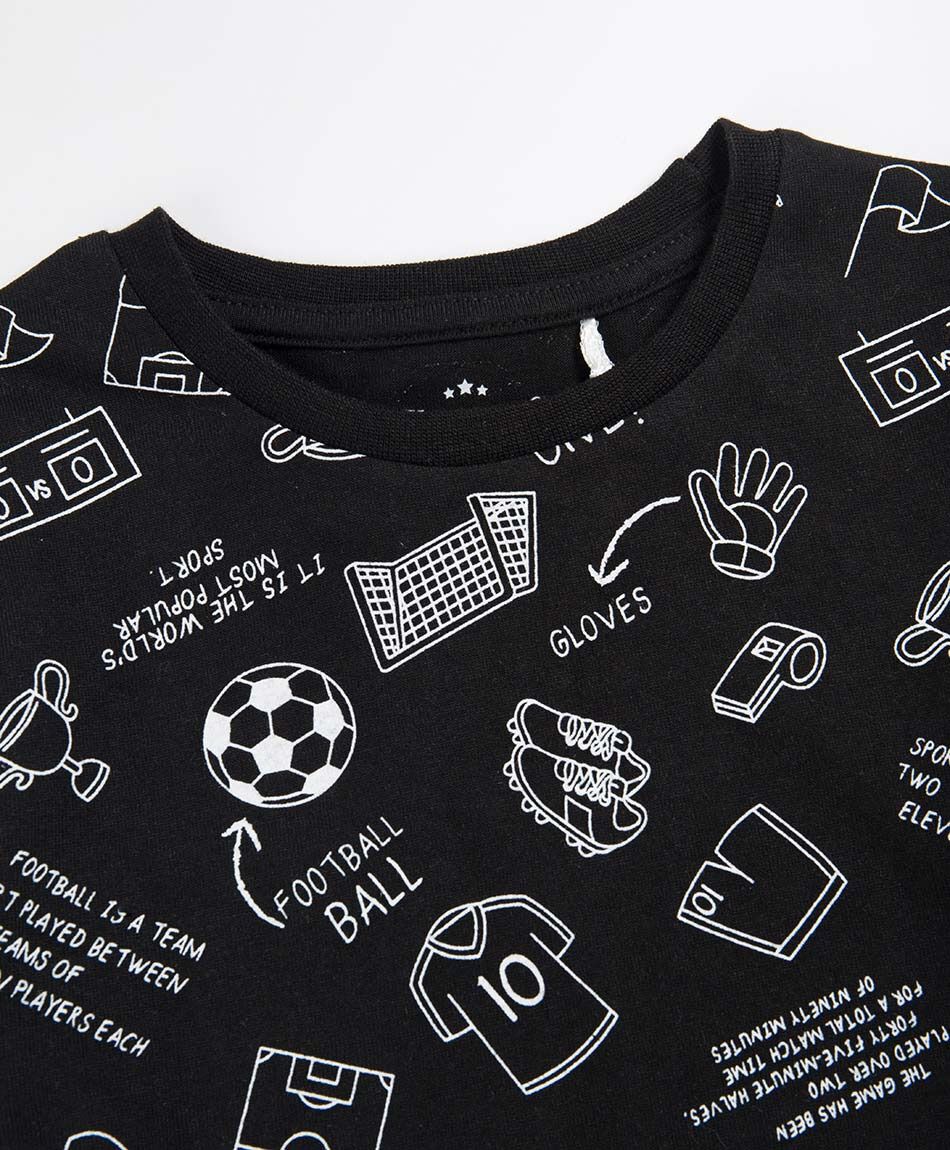 Remera beb&eacute; dibujos f&uacute;tbol