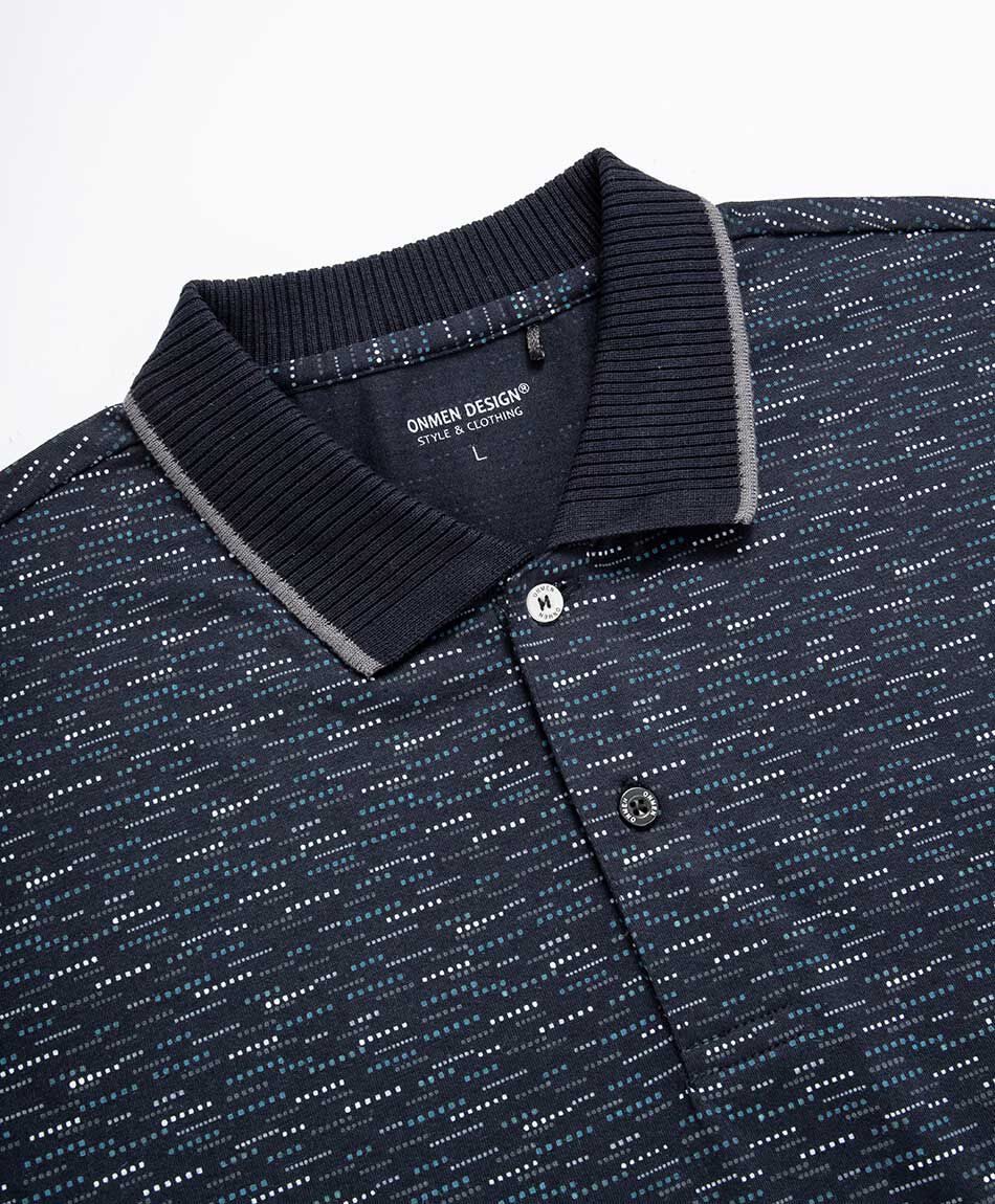 Remera hombre cuello polo grafito din&aacute;mico