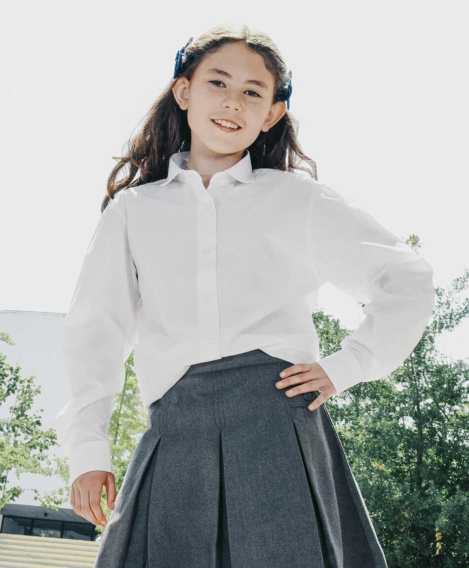 Camisa escolar blanca cl&aacute;sica