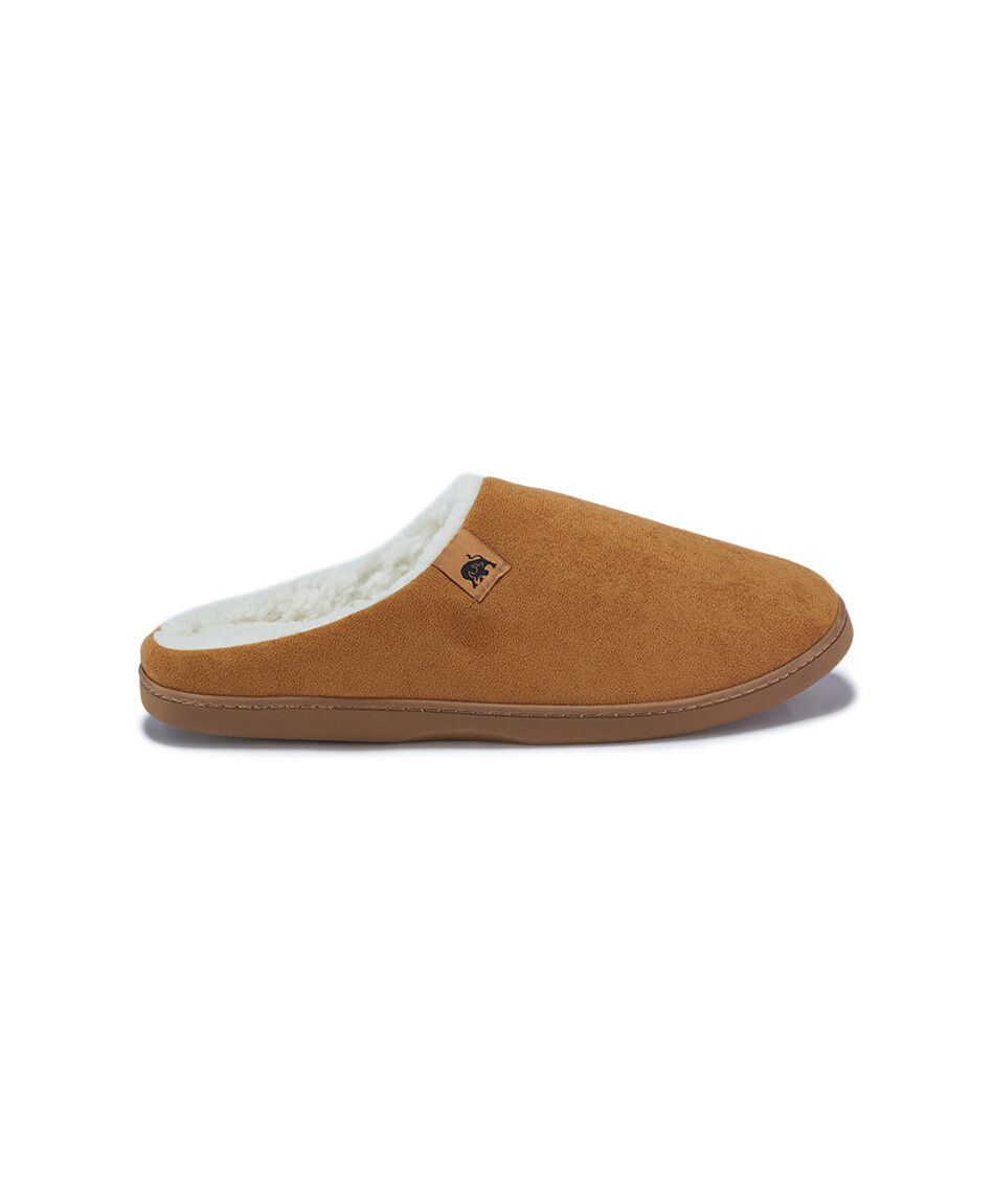 Pantufla hombre gamuza brown