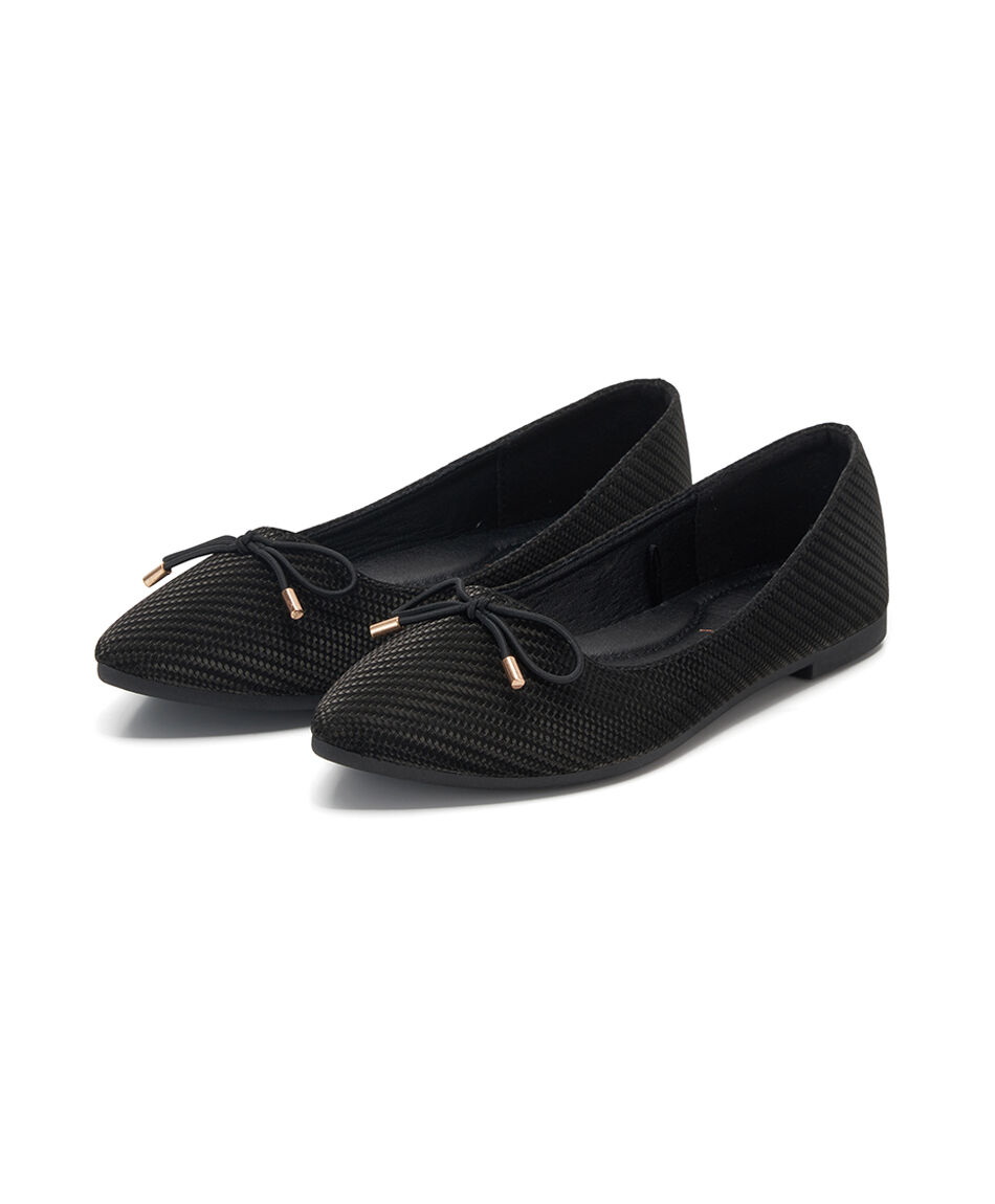 Ballerina mujer lazo black