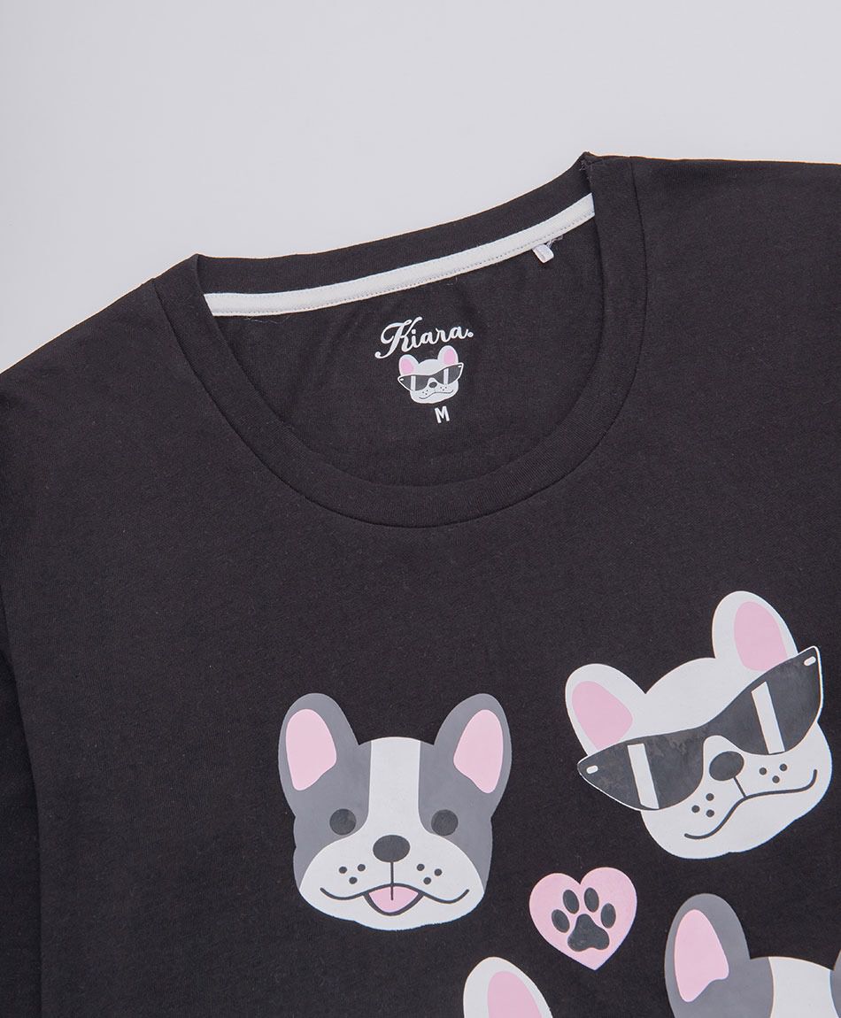 Pijama mujer 4 perritos cuadros