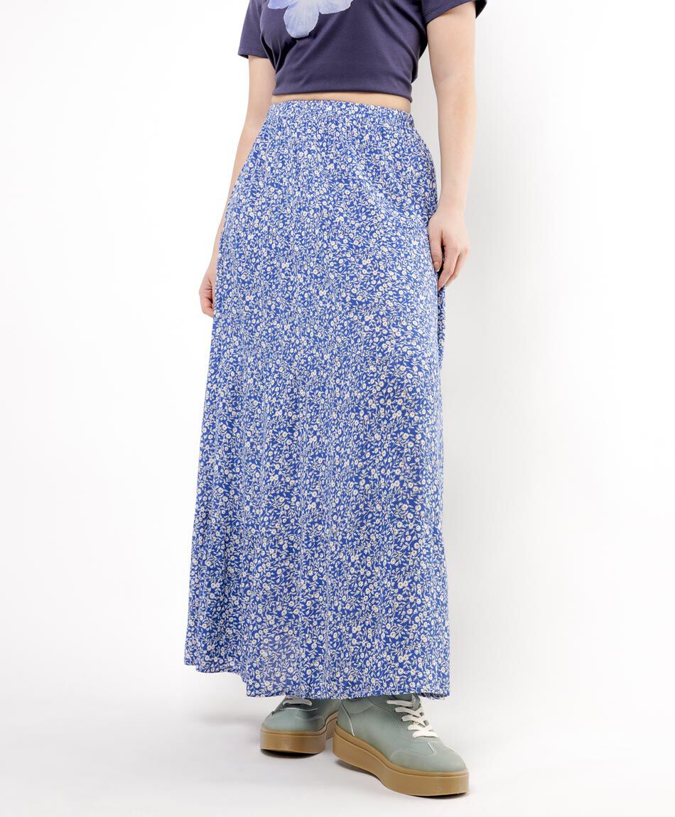 Pollera mujer  estilo largo dise&ntilde;o de flores