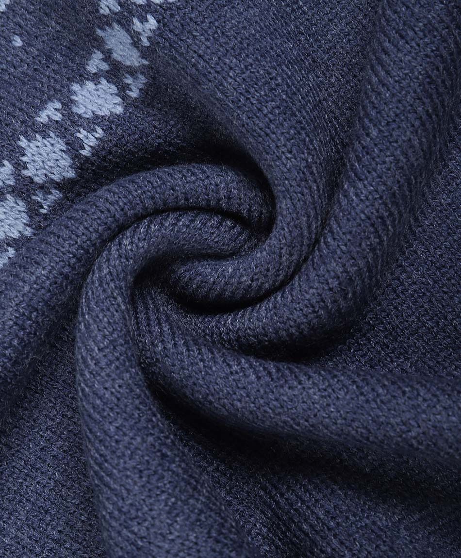 Sweater hombre cierre medio azul