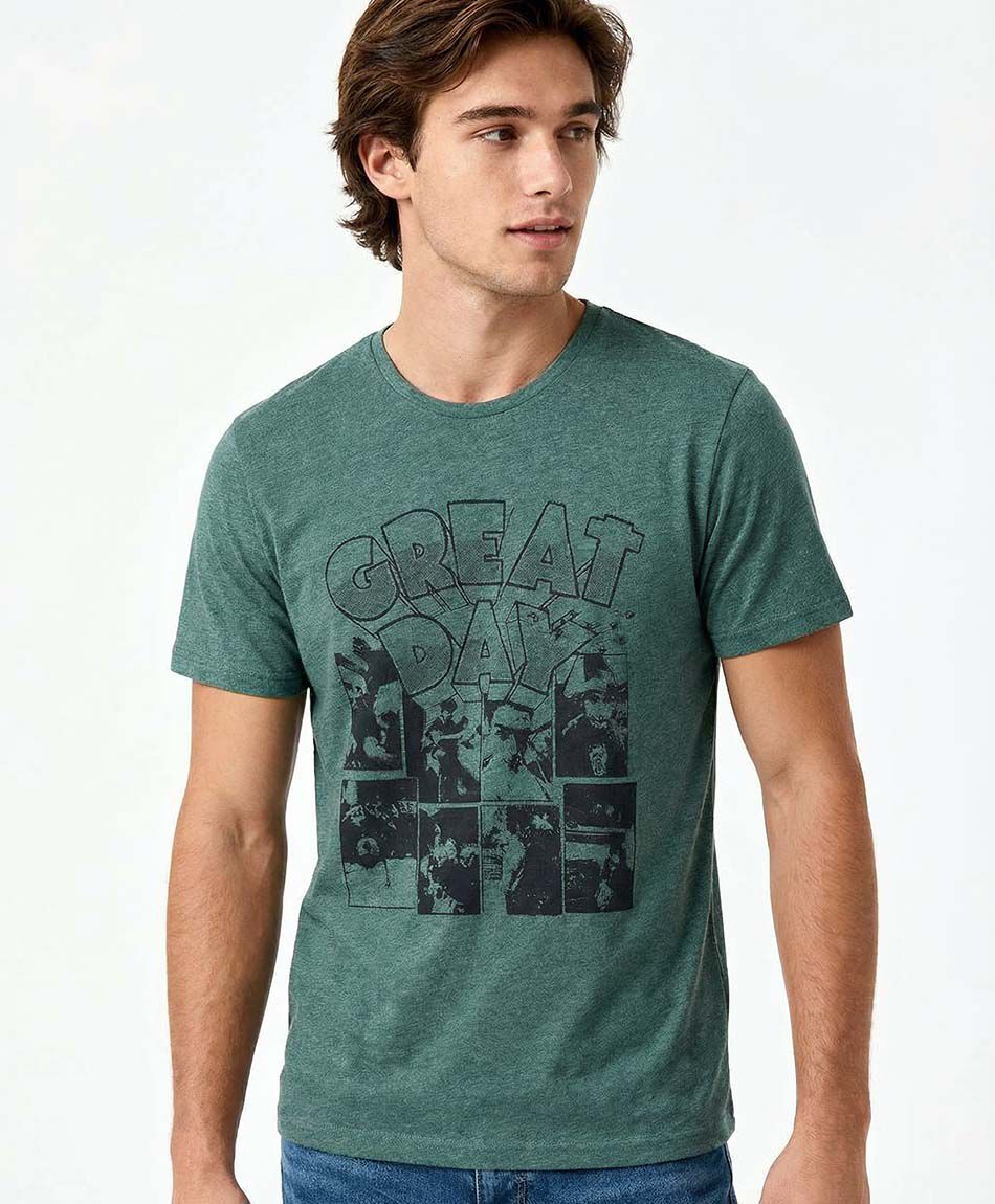 Remera hombre estampada great day