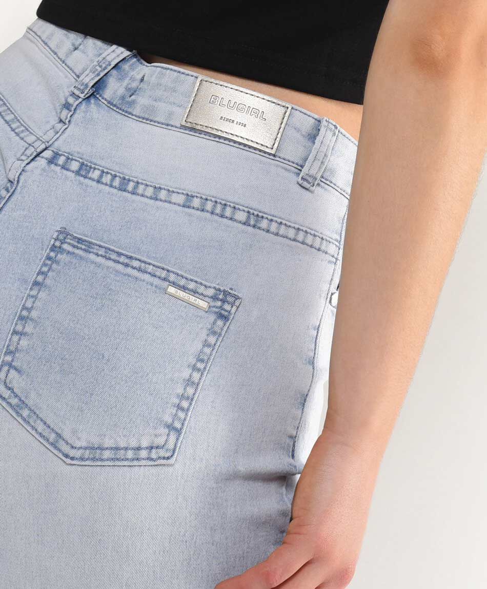 Jeans mujer corte split flare