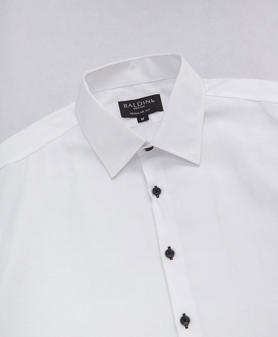 Camisa hombre botones negros